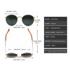 Classic Round Lens Metal Retro Sunglasses RFT7001 (Gold Frame Silver