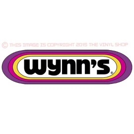 Stickershack 4 inch wide WYNNS vintage logo decal hot rod, NHRA, gasser, drag race