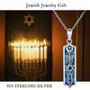 Midir&Etain Jewish Necklace 925 Sterling Silver Messianic Mezuzah Pendant Necklace