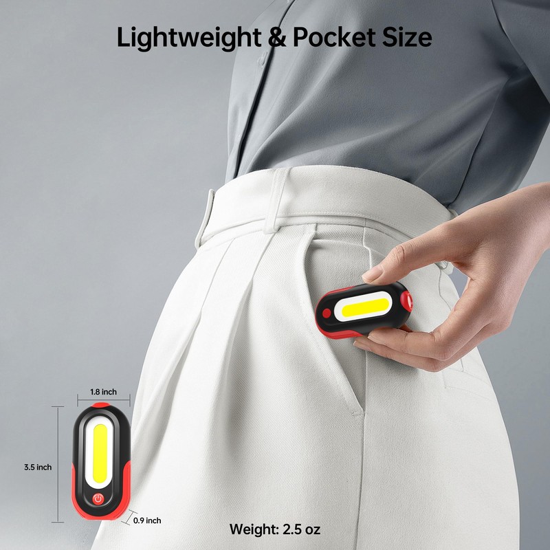 Magnetic Work Light, Rechargeable LED Work Light 400LM, Portable COB