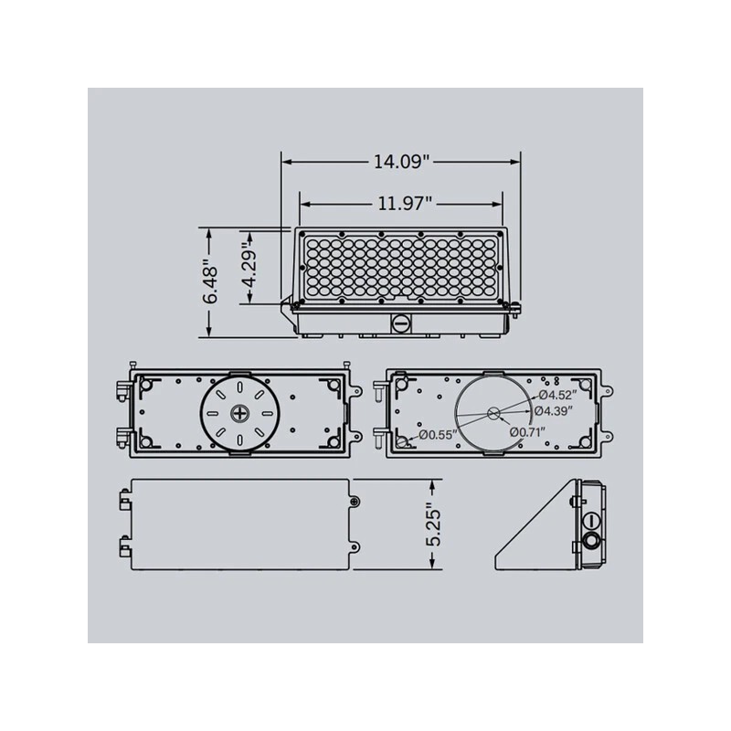 Keystone FormFit LED Wall Pack - Power and Color Select