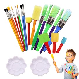 20PCS Kids Paint Brushes, Colorful Paint Brushes for Children, Toddler Paint Brushes, Art Paint Brush Set for Kids, Perfect for Beginners and Young Artists