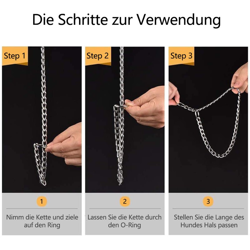 Pet Dog Collars Stainless Steel Training Collars Dog Chain Necklace