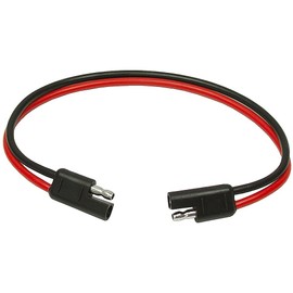 Pro Trucker 2 Pin Quick Disconnect Wire Harness SAE Connector Bullet Lead Cable - (10 Gauge / 12") (10-Pack)