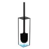 BGL Metal Toilet Brush Holder, Standing Black Toilet Brush, Square