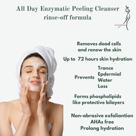 Revital Elixir All Day Enzymatic Peeling Cleanser, Rinse-Off Formula, Gently Exfoliate Dead Skin Cleanser, Improved skin tone and texture