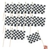HSQCEZ 12Pcs Small Checkered Black and White Racing Flags on