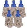 3 X Professional Cotton Mop head with plastic socket. No