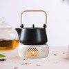 Buwico Teapot Warmer, Ceramic Tea Warmer with Cork Cushion, Candle
