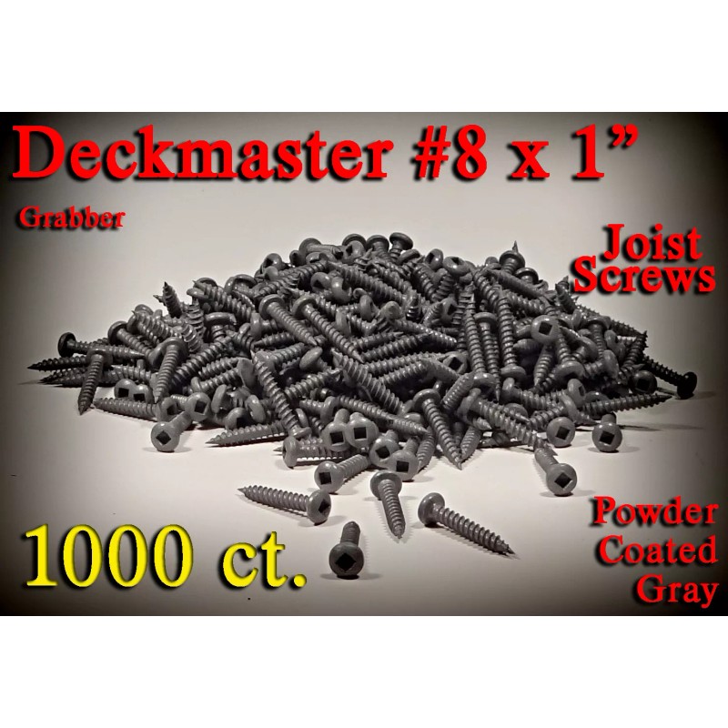 Grabber NEW 1000 ct. Deckmaster #8x1" Replacement Joist Wood Screws,