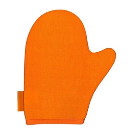 Sunless Tanner Self Tanning Mitt - Thumb, Streak-Free, Velvety Soft, Reusable, Face & Body, Great for Foam, Mousse, Gradual Lotion & Drops Bath Hand Personal Smooth Washable Dark Self Tan Gradual Kit tanning  glove Skincare body scrubber - Color: exfolia