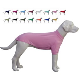LoveLongLong Spring Summer Cooling Dog T-Shirt with UV Protection and Moisture-Wicking Fabric Blank Color Pink S