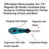 Bit Driver Handle,2 Pieces 1/4 inch Bit Driver Magnetic Screwdriver