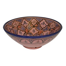 Ceramic Bowls Moroccan Handmade Serving Bowl Large 12 Inches Across Multicolored Safi