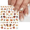 6 Sheets Fall Nail Stickers for Nail Art 3D Cute