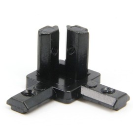 Yeebyee 3 Way End Corner Angle Connector Set with M4 Screws for 6mm Slot 2020 Series Aluminium Extrusion Profile, 8pcs/Pack (Black-2020Series)