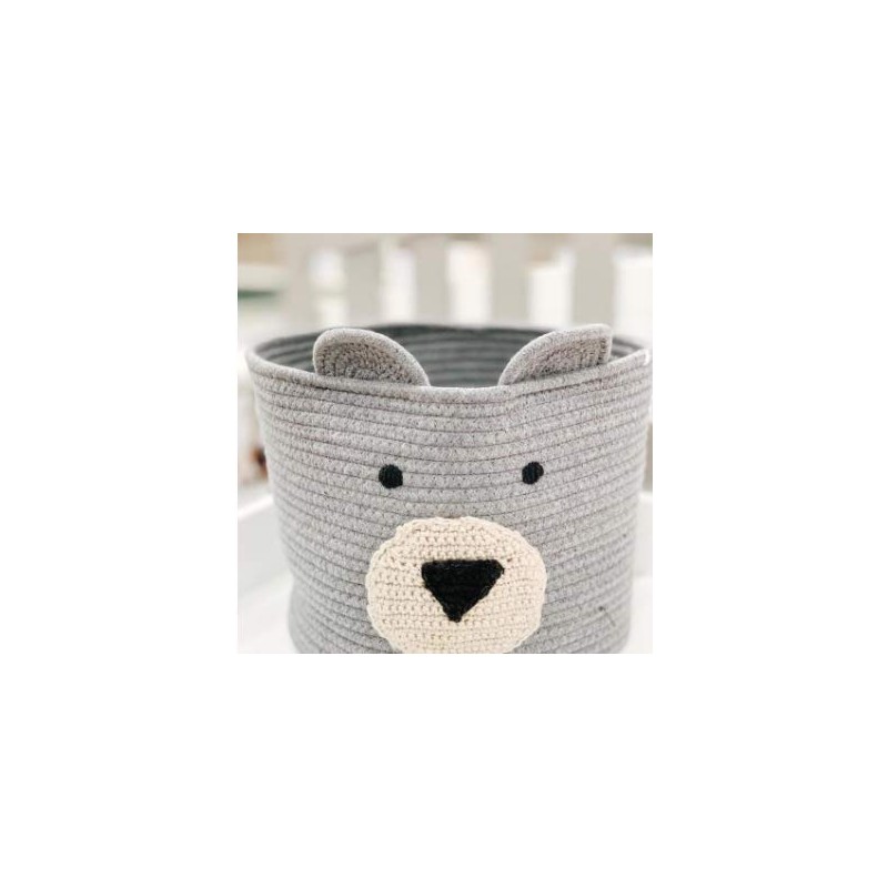 Coiled Rope Storage Bin Large Bear - Cloud Island