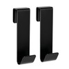 SimplyHooks 3" Shower Hooks, Black, 2 Pack - Towel &