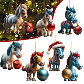Christmas Decoration Animal Pendant, Christmas Tree Horse Pendant, Christmas Decoration Dinosaur Pendant, Christmas Tree Pendant Acrylic, Christmas Decoration Pendant, 2D Acrylic Christmas Decoration