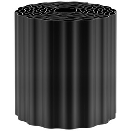 Corrugated Landscape Edging, 6 "×40 FT Metal Garden Edging, Garden Border Edging for Flower Beds, Lawn, Landscaping, Garden Fence, Paver Edging (Black)