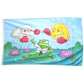 Flaggenfritze® Weather Frog Flag 90 x 150 cm