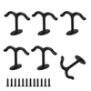 Niaciswe Ceiling Hooks Black Pack of 6 Hooks Ceiling Clothes