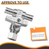 2-PCs HeSun PEX-B Crimp Tee Stop Valve, 1/2" x 1/2"