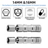 Eidoct 2Pcs Thin Wall Spark Plug Socket, 14mm&16mm Spark Plug