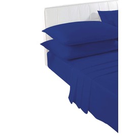 voice 7 Non Iron Poly Cotton Pillow Cases Pair only - 21 Colors Choice (Royal Blue)