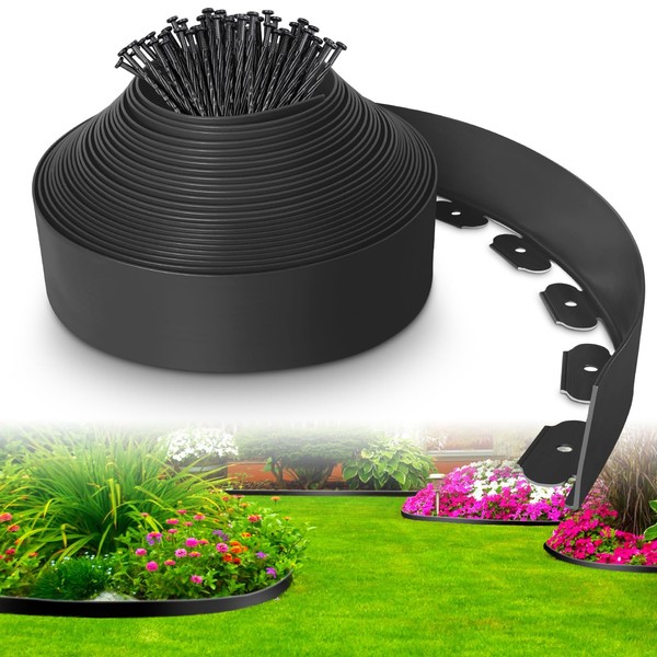 Landscape Edging Border Kit 3.8 Inch Tall, 33 FT No