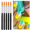 DANNEASY 5Pcs Ombre Nail Brush Nail Art Brushes Set Nail