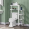 Dover Over Toilet Organizer with Side Shelving - White Bathroom