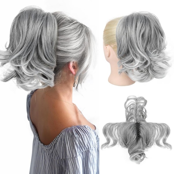 HOOJIH Ponytail Extension, Claw Clip in Ponytail Hair Extension 10