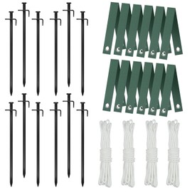 Tree Stake Kit, Heavy Duty Steel 11.8 Inch Steel Tree Stakes and Supports for Young Tree Anti Strong Wind, Leaning Tree Anchor Straightening Kit (4)