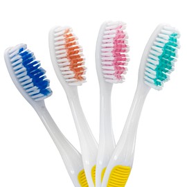 Vivid Disposable Soft Toothbrush with Dupon Bristles - Travel Pack, Pack of 12