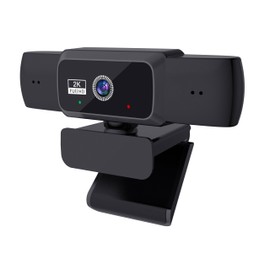 2K Webcam, Compatible with PC/Laptop/Mac, Computer Camera with Low-Light Correction, AI Noise-Canceling Microphone, Adjustable Field of View, Built-in Privacy Shutter, Ideal for Meetings