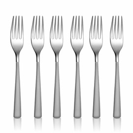 Shri & Sam Stainless Steel GSW Plain Desert Fork,6 Pieces