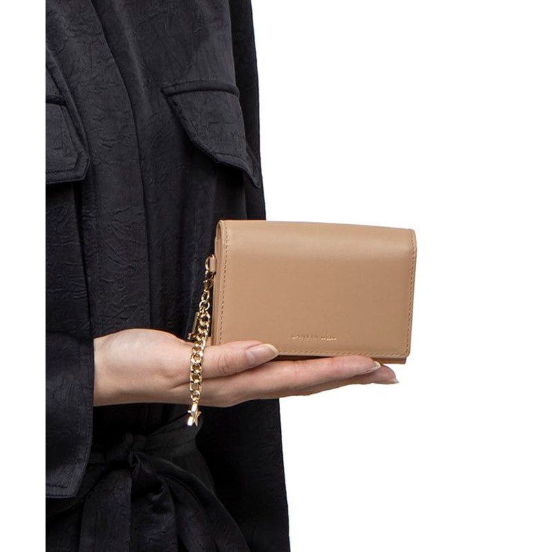 Lanvin on Blue Business Card Holder, Luna, beige