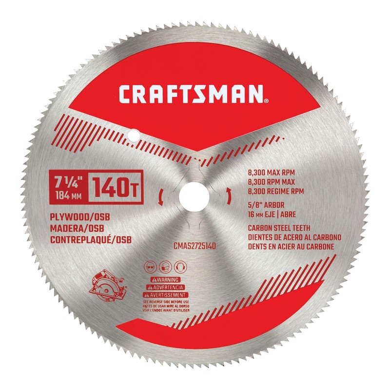CRAFTSMAN 7-1/4 Inch 140 Tooth Fine Finish Carbon Circular Saw