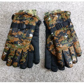 Unbranded Camo Gloves Mens M Tactical Digital Camouflage Plush Lined Grippy Winter 2
