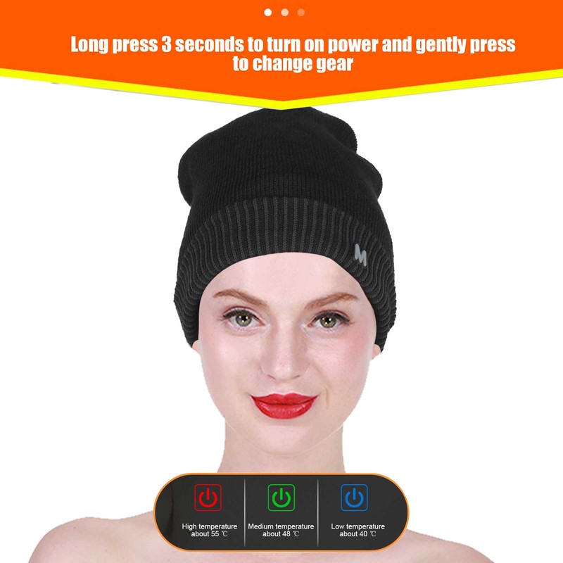 USB Rechargeable Heating Hat Winter Outdoor Warm Fast Heating Breathable
