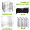 Zubebe 10 Pack Small Wire Plant Protectors Square Plant Protectors
