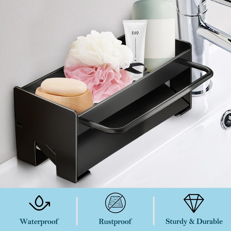 OWill Kitchen Sink Caddy, Kitchen Sink Organiser with Self Draining