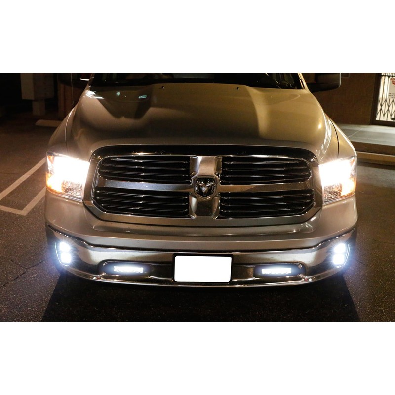 iJDMTOY Xenon White Mini-SR LED Fog Light Kit Compatible With