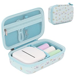 Perfcaze Portable Sticker Printer Case Compatible with Memoking T02, Phomemo M02 / M02S / M02 Pro, Nelko PM230, Anycash, Ponek Mini Pocket Printer, Label Maker Sticker Paper Storage Case