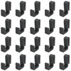ITROLLE 20PCS Black S-Shaped Hanger Hooks - Stainless Steel Clip-on