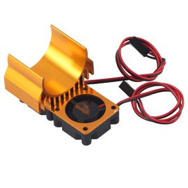 540 / 550 Motor Twin Cooling Fan Heat Sink With for 1/10 Scale Electric RC Car Gold