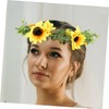 Baluue Bohemian Sunflower Hair Garland for Weddings Elegant Floral Wreath