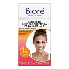 Bioré Bandas de Limpieza Profunda Para la Zona T | 15 piezas