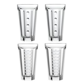 La Rochere Set of 4, Saga King 12 oz Drinking, Double Old Fashion, Iced Tea Glass, 4 Count (Pack of 1), Clear